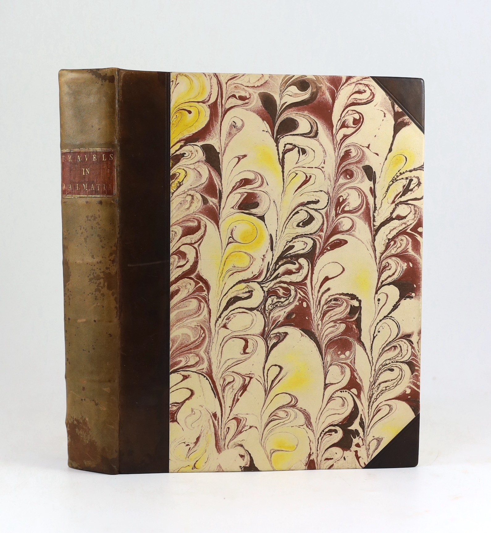 Fortis, Abbe Alberto - Travels into Dalmatia....to which are added.....Observations on the Island of Cherso and Osero.....with an Appendix....2 folded maps, a folded plan and 16 engraved plates (mostly faded), 2 text eng